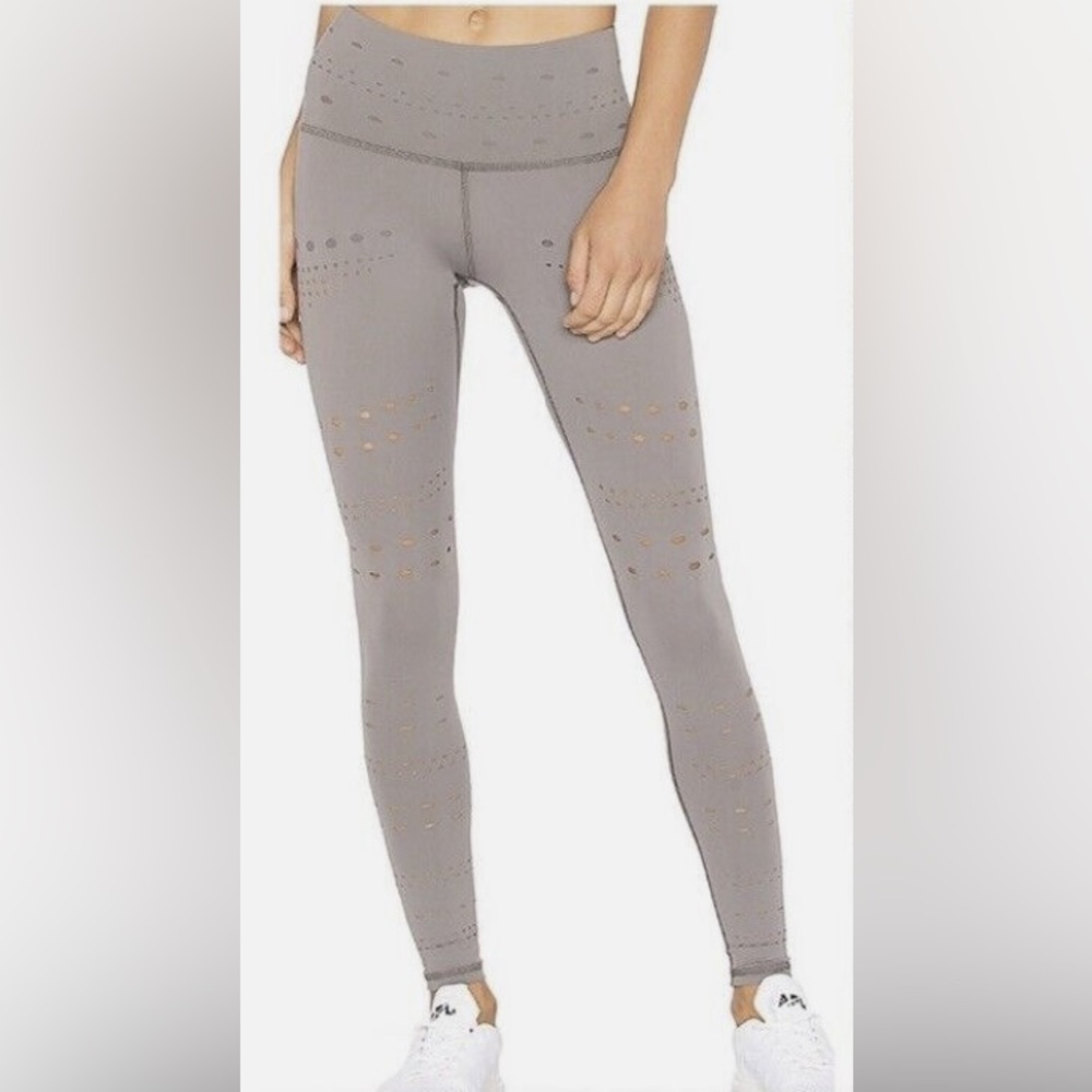 Beloforte Laurent Laser Cut Legging Grey | Medium